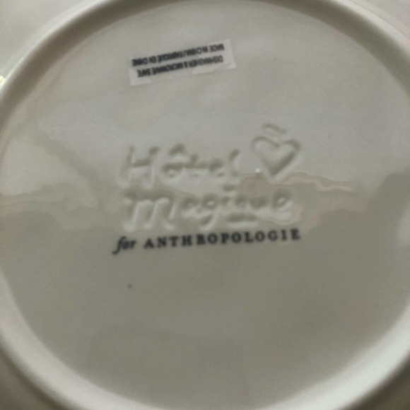 ANTHROPOLOGIE Hotel Magique Heart Dessert Plate Green with Black Heart NEW - Picture 6 of 9